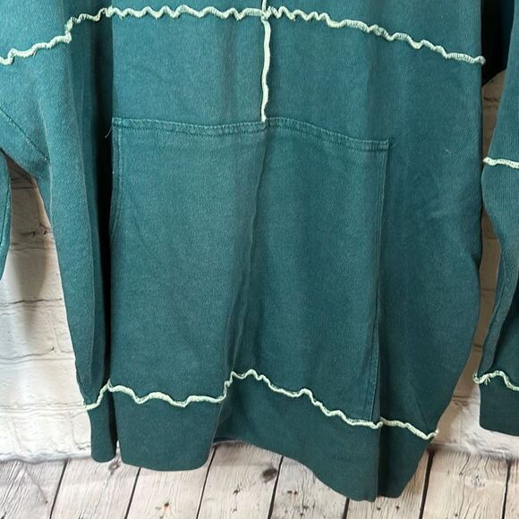 Wild Fable Women’s Oversized Green Inside Out Lightweight Hoodie size medium - Picture 2 of 5